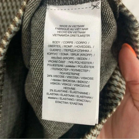 NWT Lauren Ralph Lauren Houndstooth Jacquard Crewneck Short Sleeve Top, size PM - Picture 9 of 12